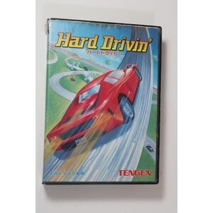 Hard Drivin' (Sega Genesis, 1990) No Manual, Authentic, Vintage, Box + Cover Art